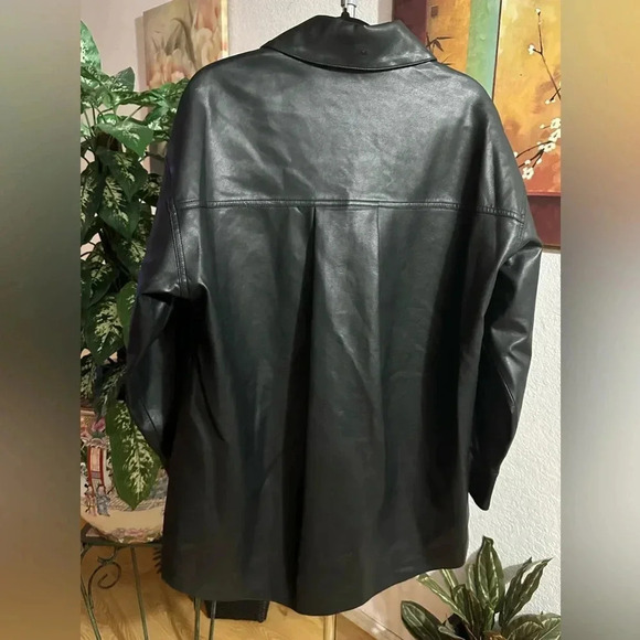BCBGeneration vegan black leather jacket size L - Picture 3 of 13